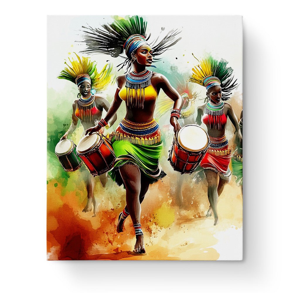 African Drum Dance - Festival of the world - BestPaintByNumbers - Paint by Numbers Custom Kit