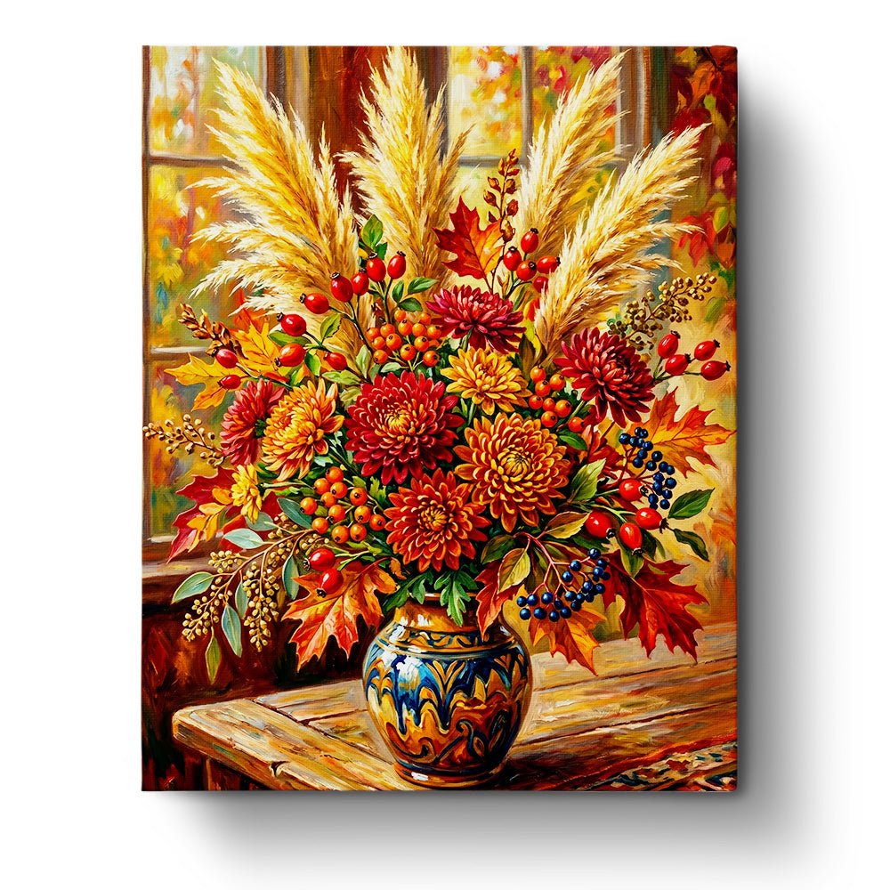 Autumn Bouquet Elegance - Flowers - BestPaintByNumbers - Paint by Numbers Custom Kit