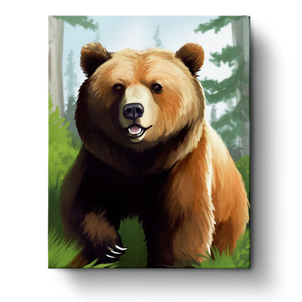 Bear - Paint by Number Kit - BestPaintByNumbers - Paint by Numbers Custom Kit