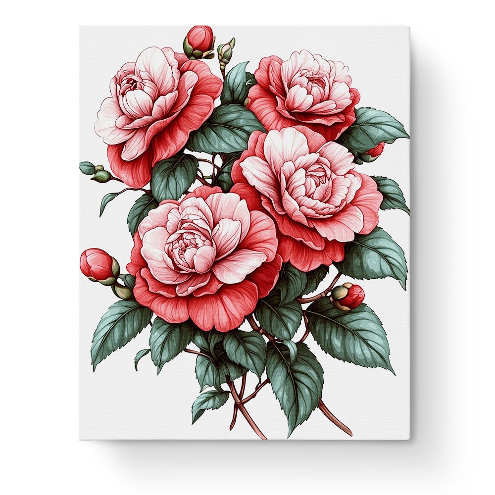 Blossoming Elegance - Flowers - BestPaintByNumbers - Paint by Numbers Custom Kit