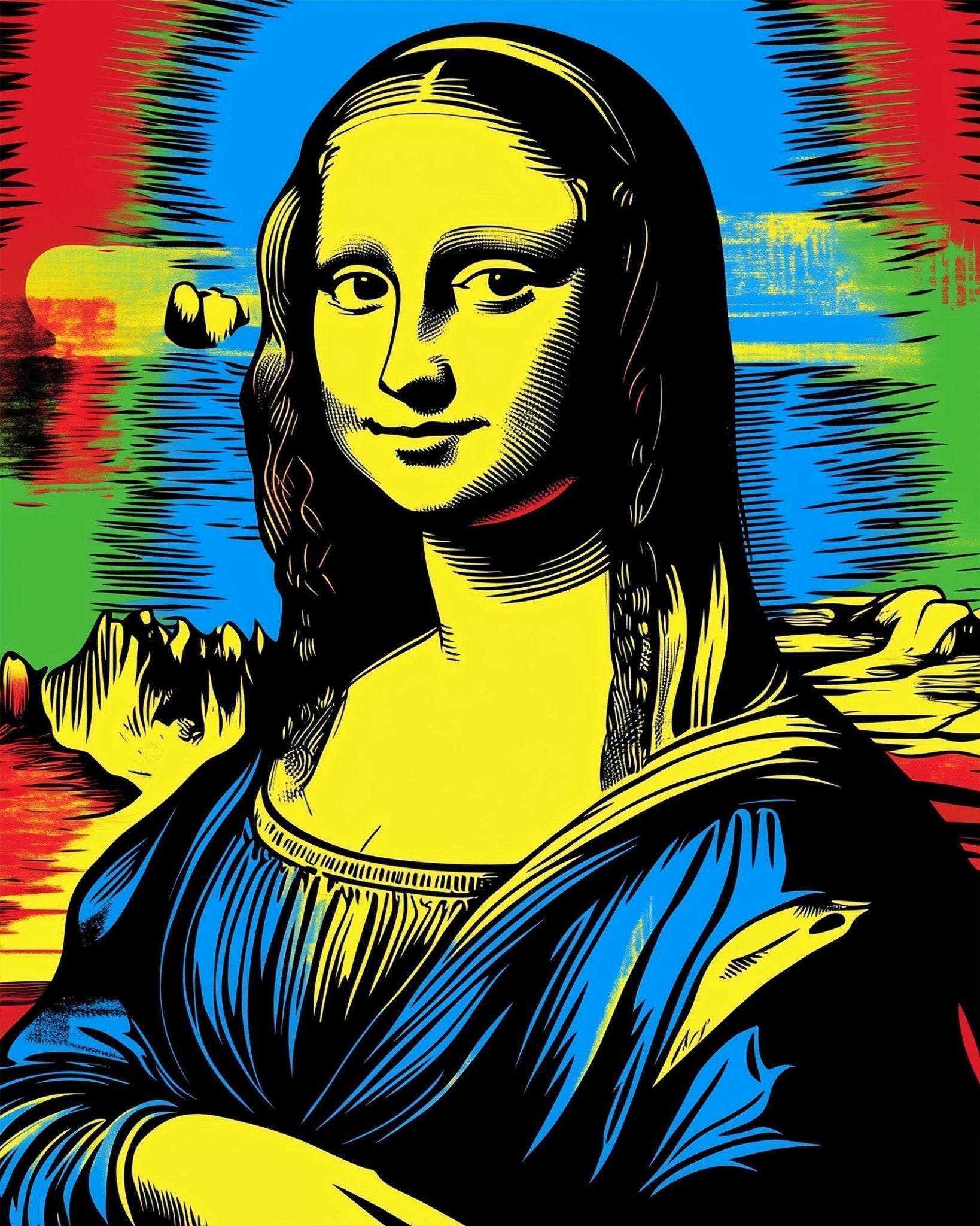Bold Mona Lisa - Pop Art - BestPaintByNumbers - Paint by Numbers Custom Kit