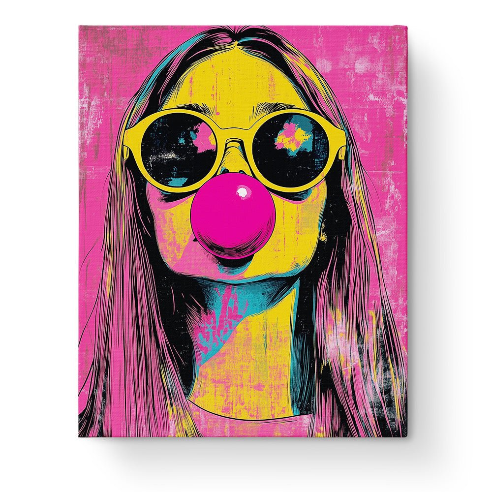 Bubblegum Vibes - Pop Art - BestPaintByNumbers - Paint by Numbers Custom Kit