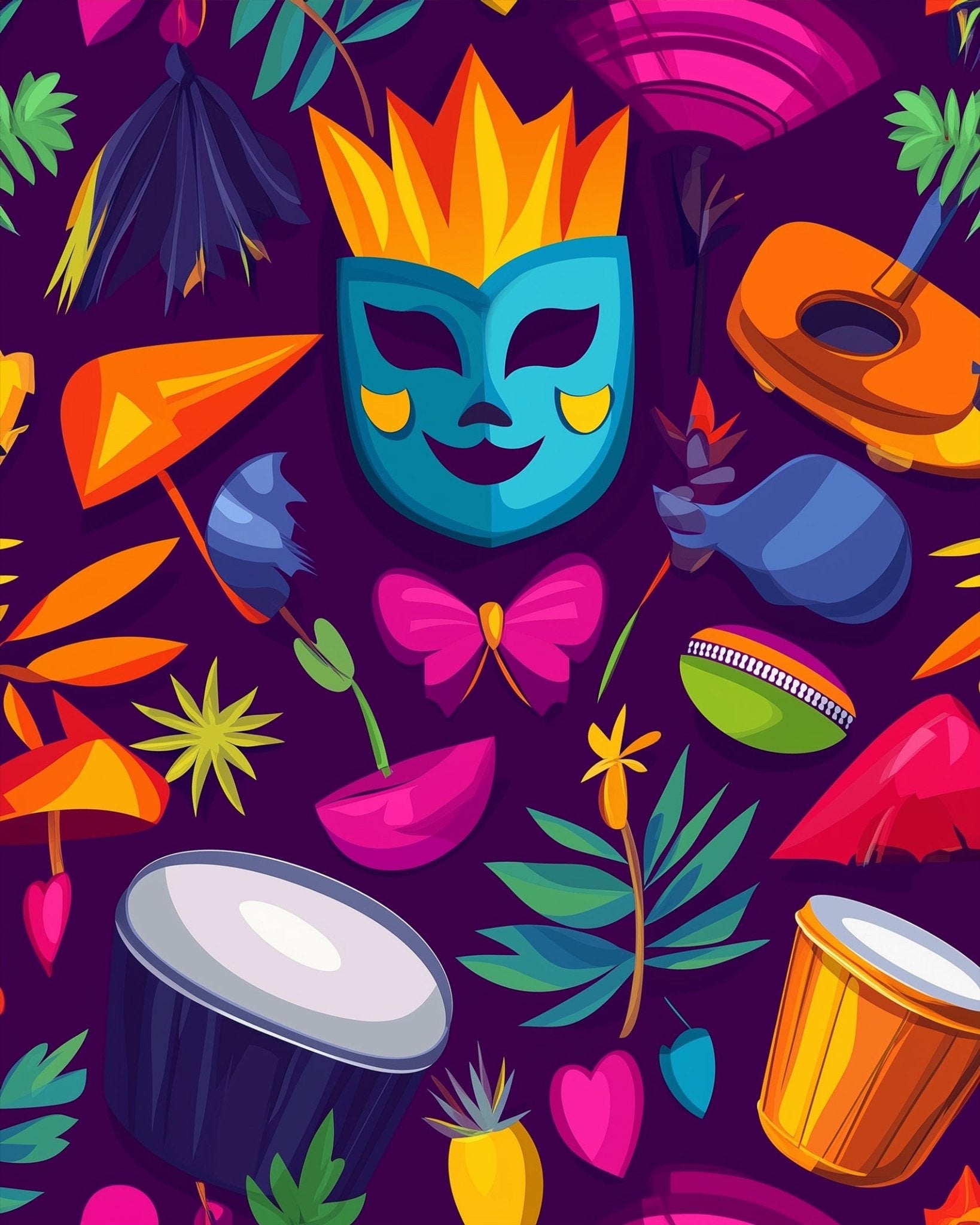 Carnival of Colors - Festival of the world - BestPaintByNumbers - Paint by Numbers Custom Kit