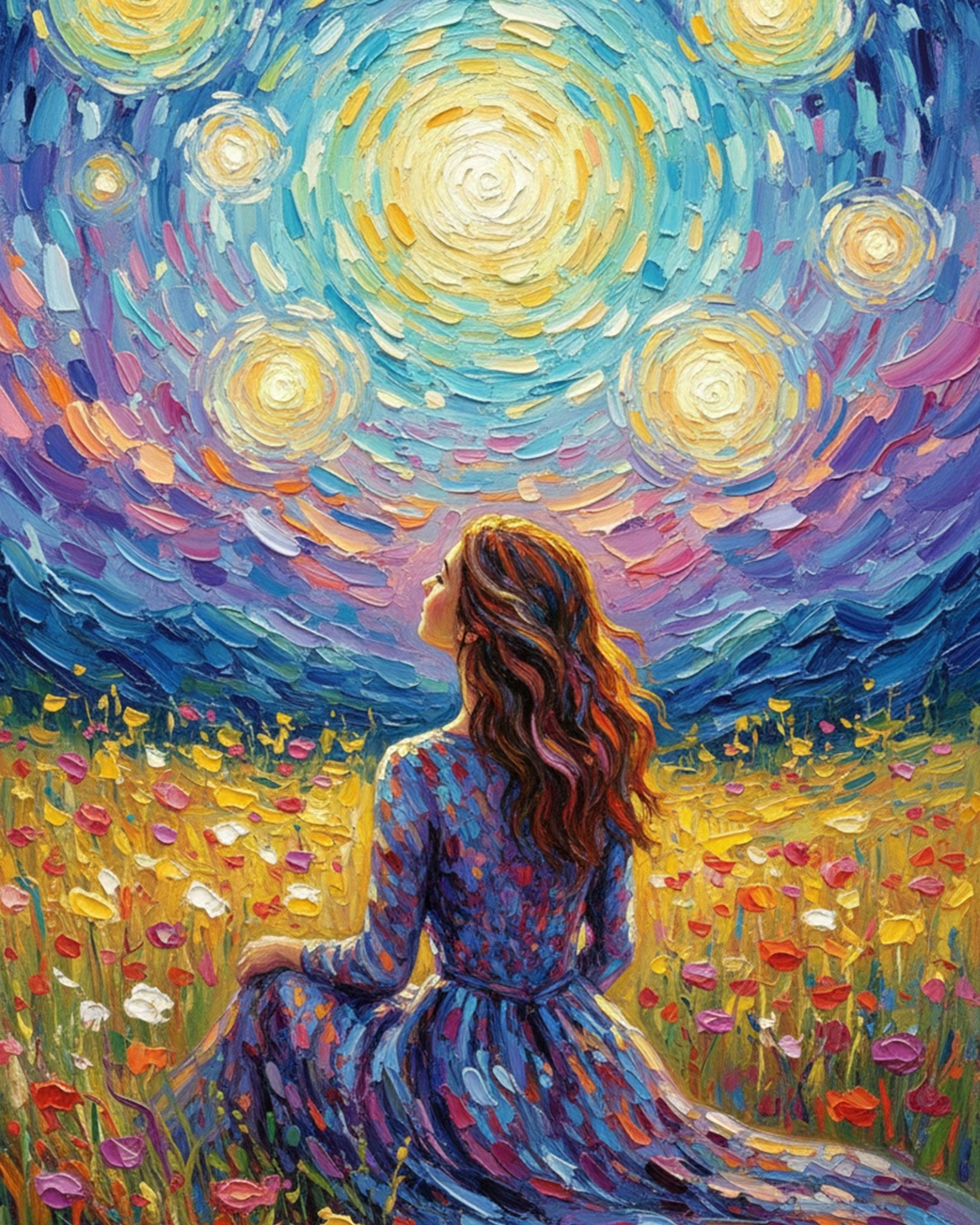 Celestial Meadow - PeacefulMoments - BestPaintByNumbers - Paint by Numbers Custom Kit