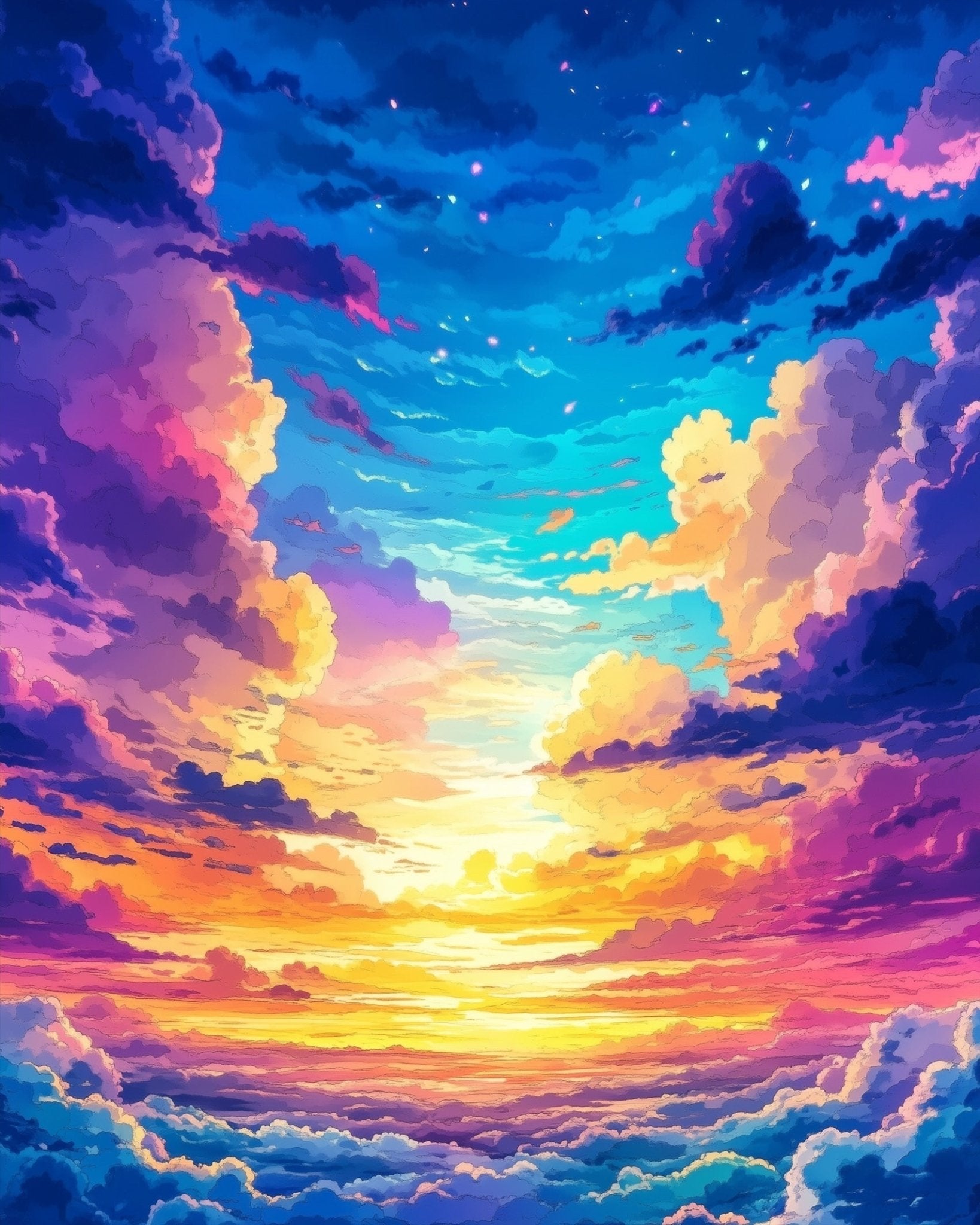 Celestial Sunset - Galaxies - BestPaintByNumbers - Paint by Numbers Custom Kit