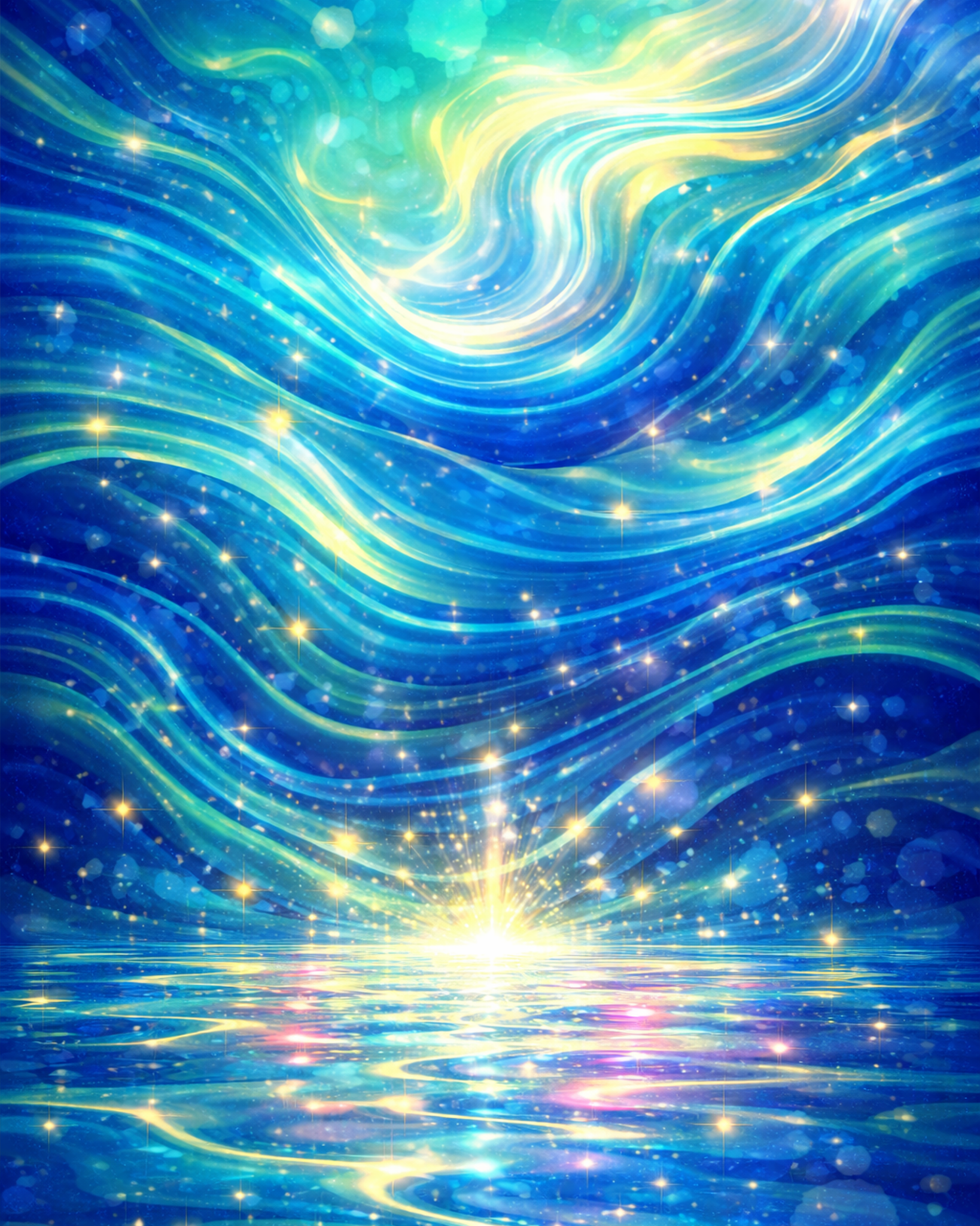 Celestial Waves - Meditation - BestPaintByNumbers - Paint by Numbers Custom Kit