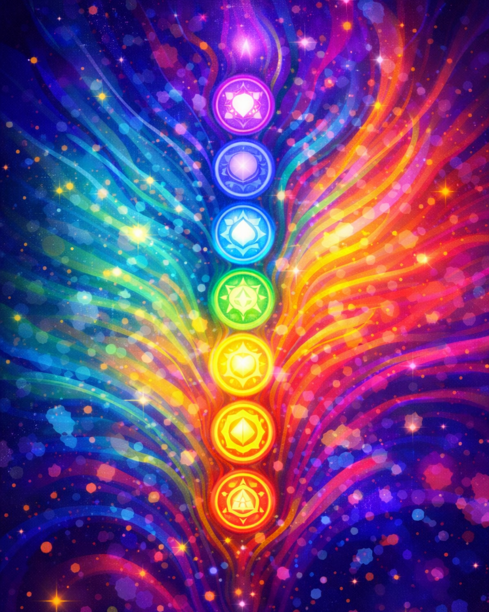 Chakra Harmony - Meditation - BestPaintByNumbers - Paint by Numbers Custom Kit