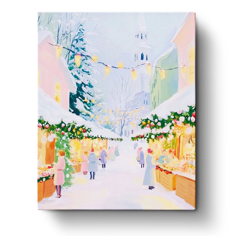 Charming Christmas Market - Christmas - BestPaintByNumbers - Paint by Numbers Custom Kit