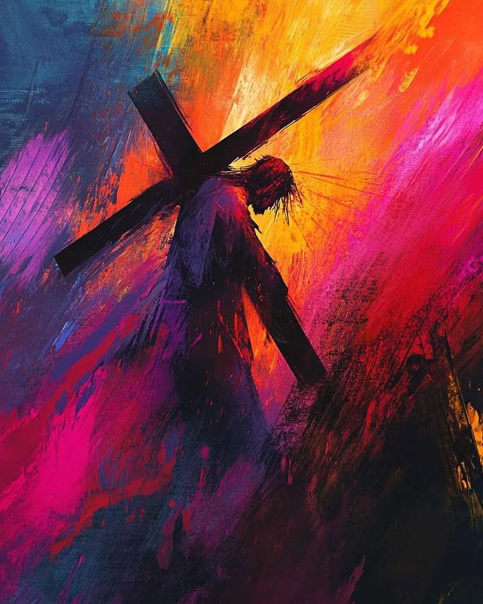 Christ Carrying the Cross - Religion - BestPaintByNumbers - Paint by Numbers Custom Kit