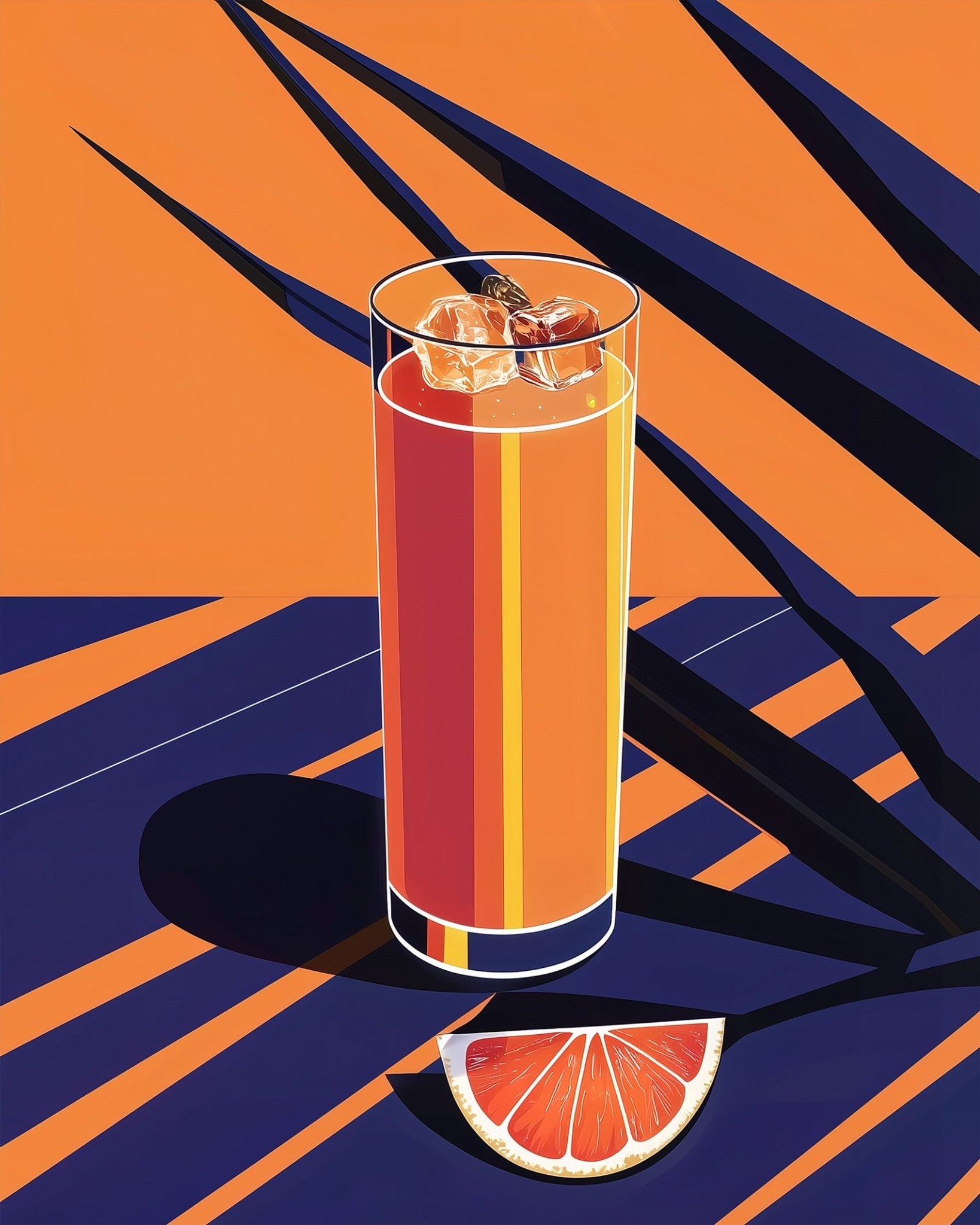 Citrus Refreshment Art Kit - Minimalistic - BestPaintByNumbers - Paint by Numbers Custom Kit