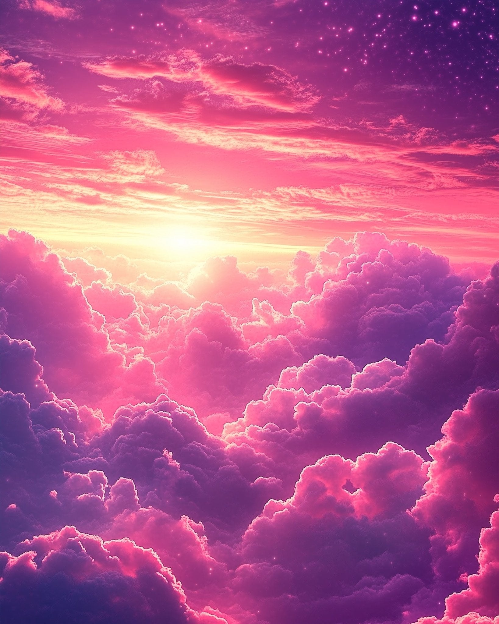 Cosmic Sunrise Clouds - Galaxies - BestPaintByNumbers - Paint by Numbers Custom Kit