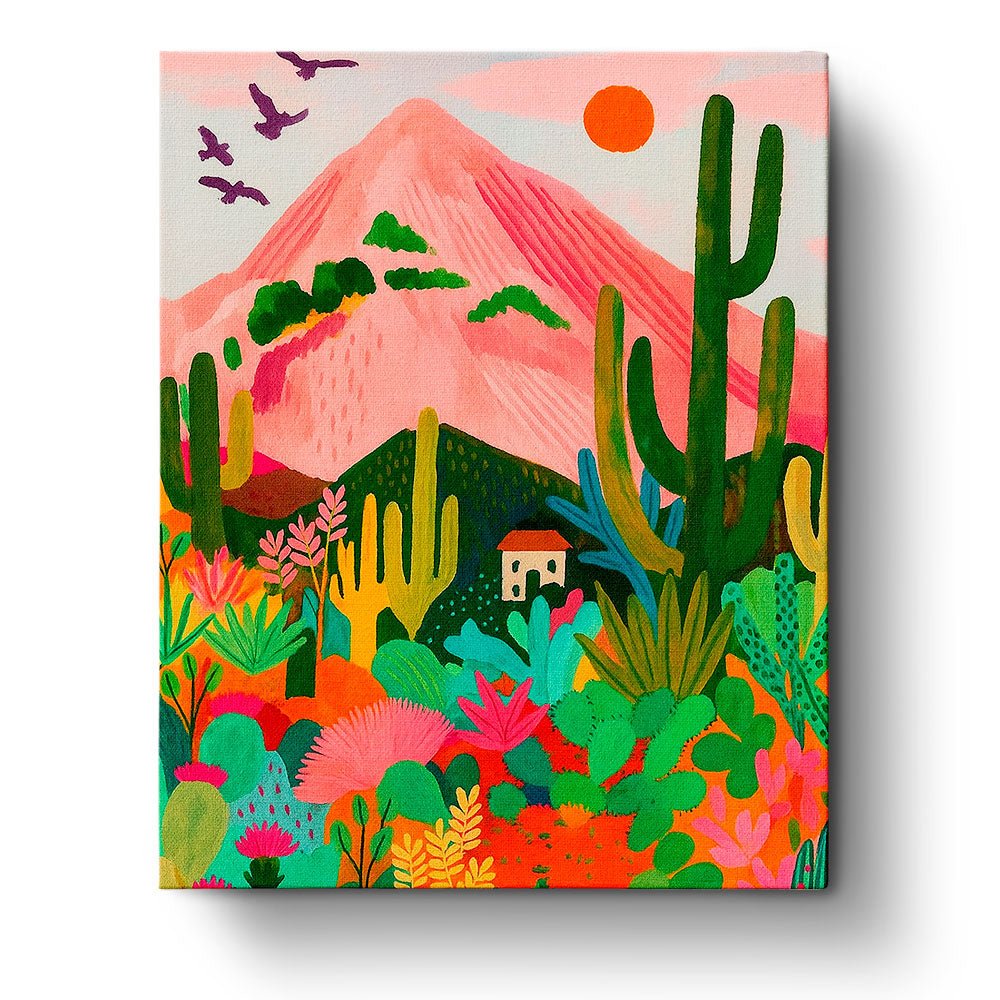 Desert Paradise Retreat - Landscape - BestPaintByNumbers - Paint by Numbers Custom Kit