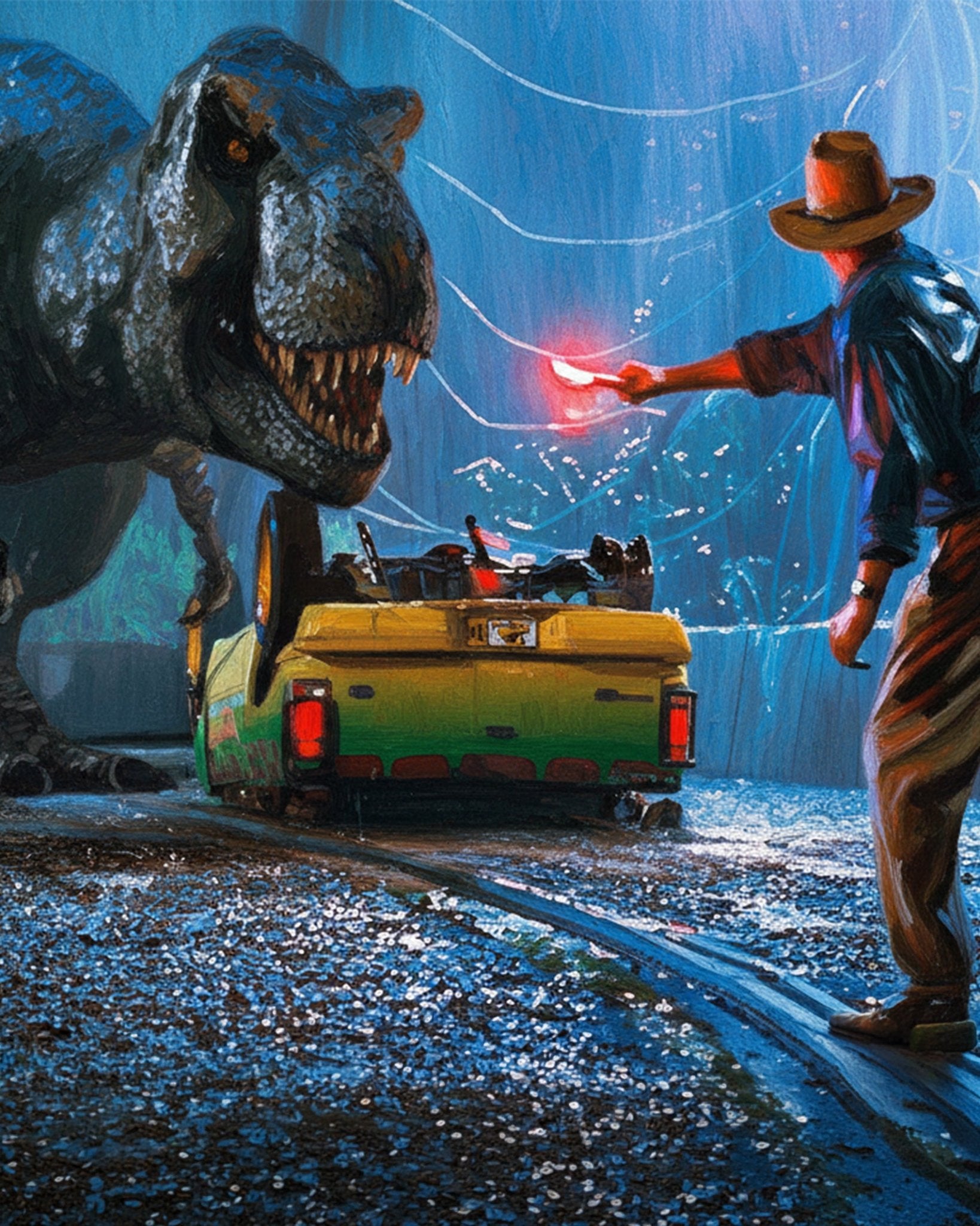 Dinosaur Encounter - Movies - BestPaintByNumbers - Paint by Numbers Custom Kit