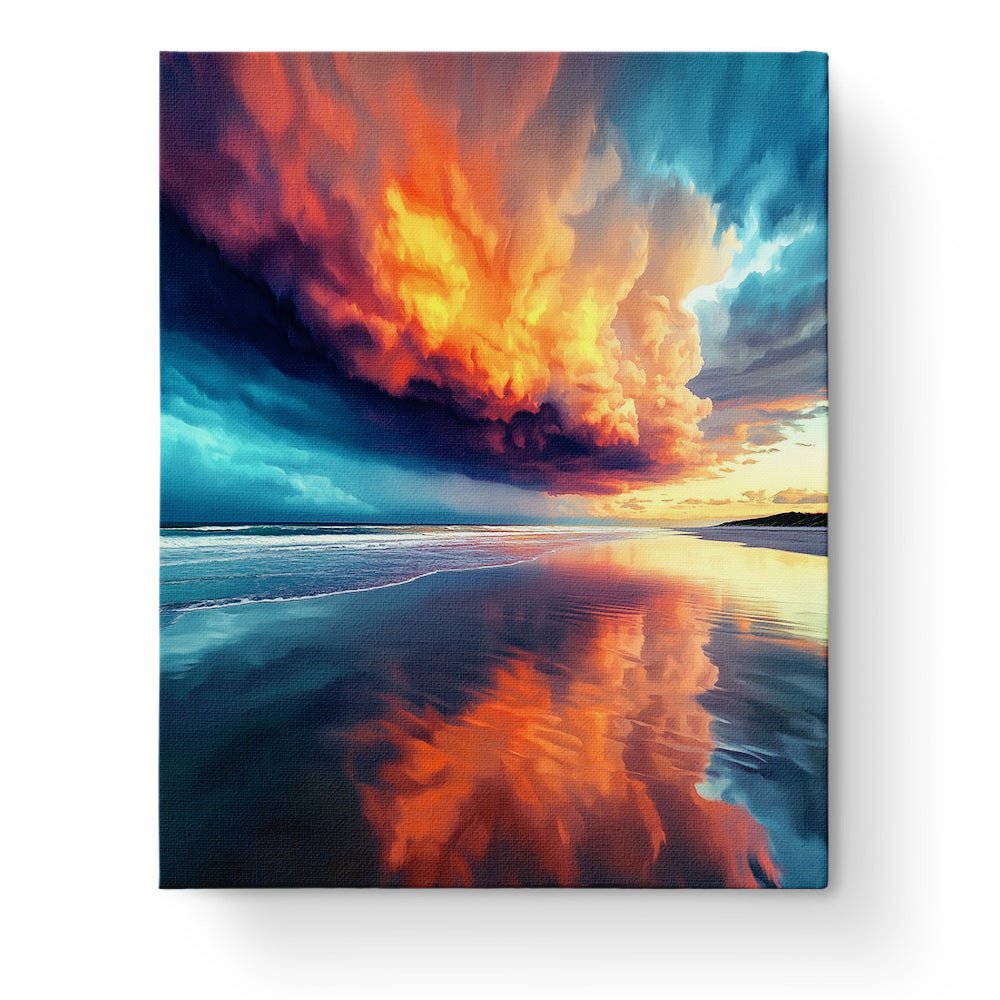 Dramatic Ocean Sunset - Landscape - BestPaintByNumbers - Paint by Numbers Custom Kit