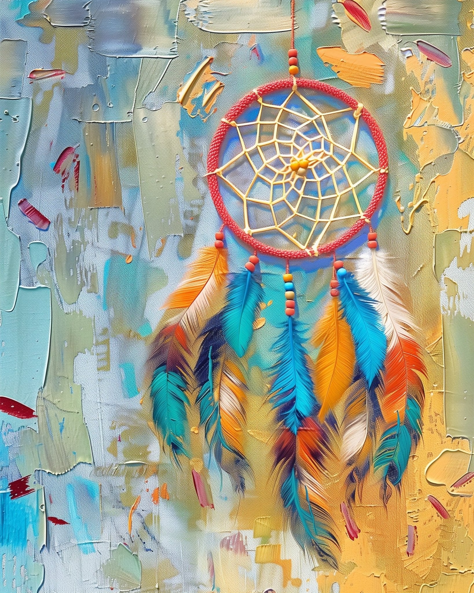 Fixed kit, 24 colors, 12x16in. Decorative dreamcatcher art. Perfect for mindfulness and creative fun.