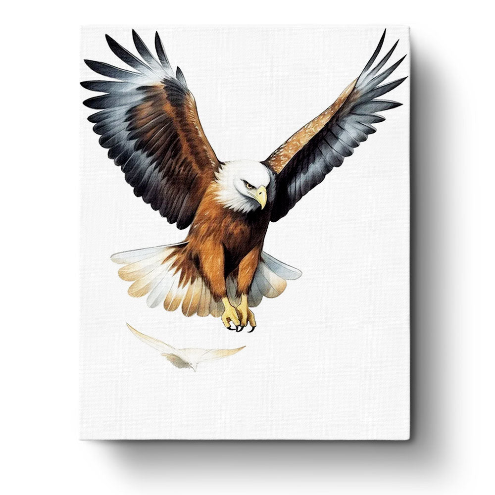 Fixed kit, 24 colors, 16x20in. Majestic eagle in flight. Stress-relieving and engaging art project.