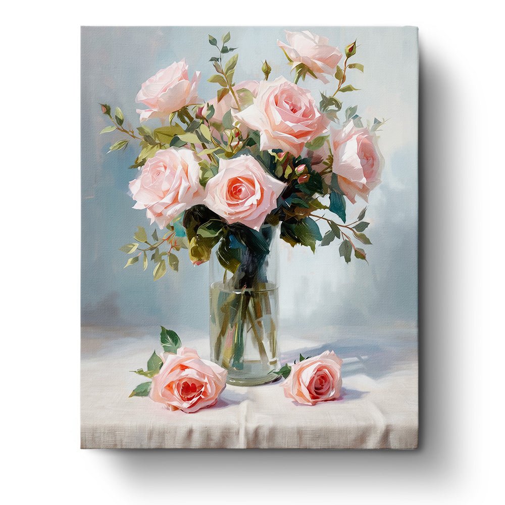 Elegant Rose Arrangement - Flowers - BestPaintByNumbers - Paint by Numbers Custom Kit