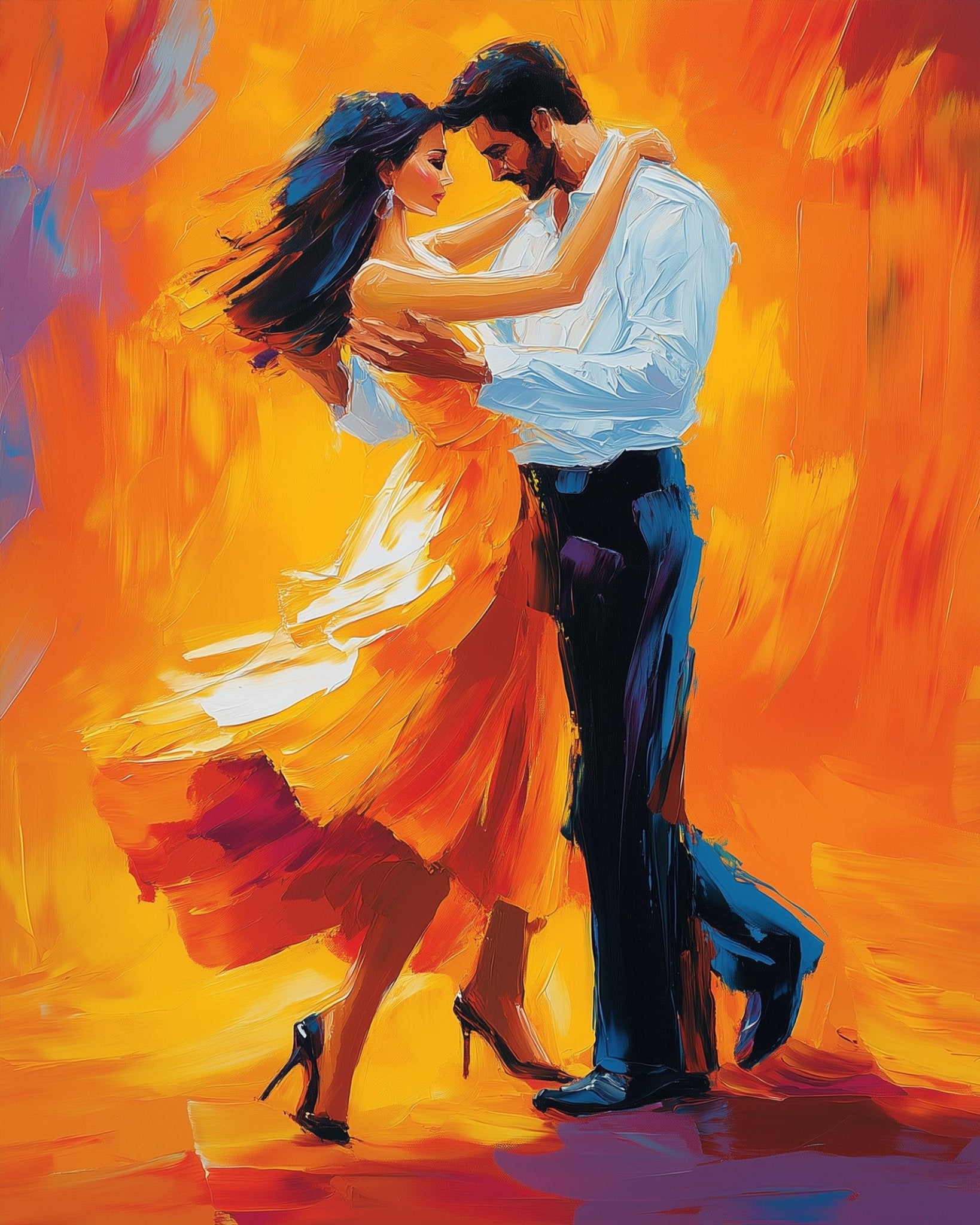 Elegant Tango in Motion - Dance - BestPaintByNumbers - Paint by Numbers Custom Kit