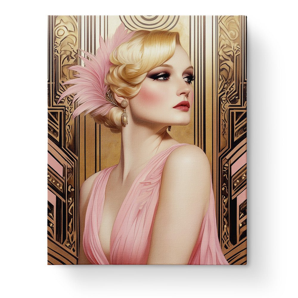 Elegant Vintage Portrait - Art Deco - BestPaintByNumbers - Paint by Numbers Custom Kit