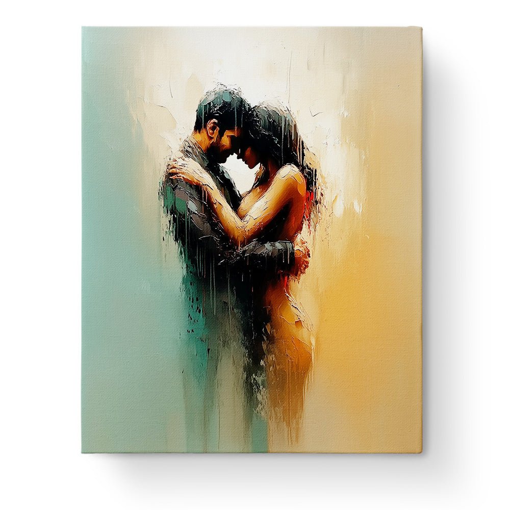 Embracing Lovers - Romance - BestPaintByNumbers - Paint by Numbers Custom Kit