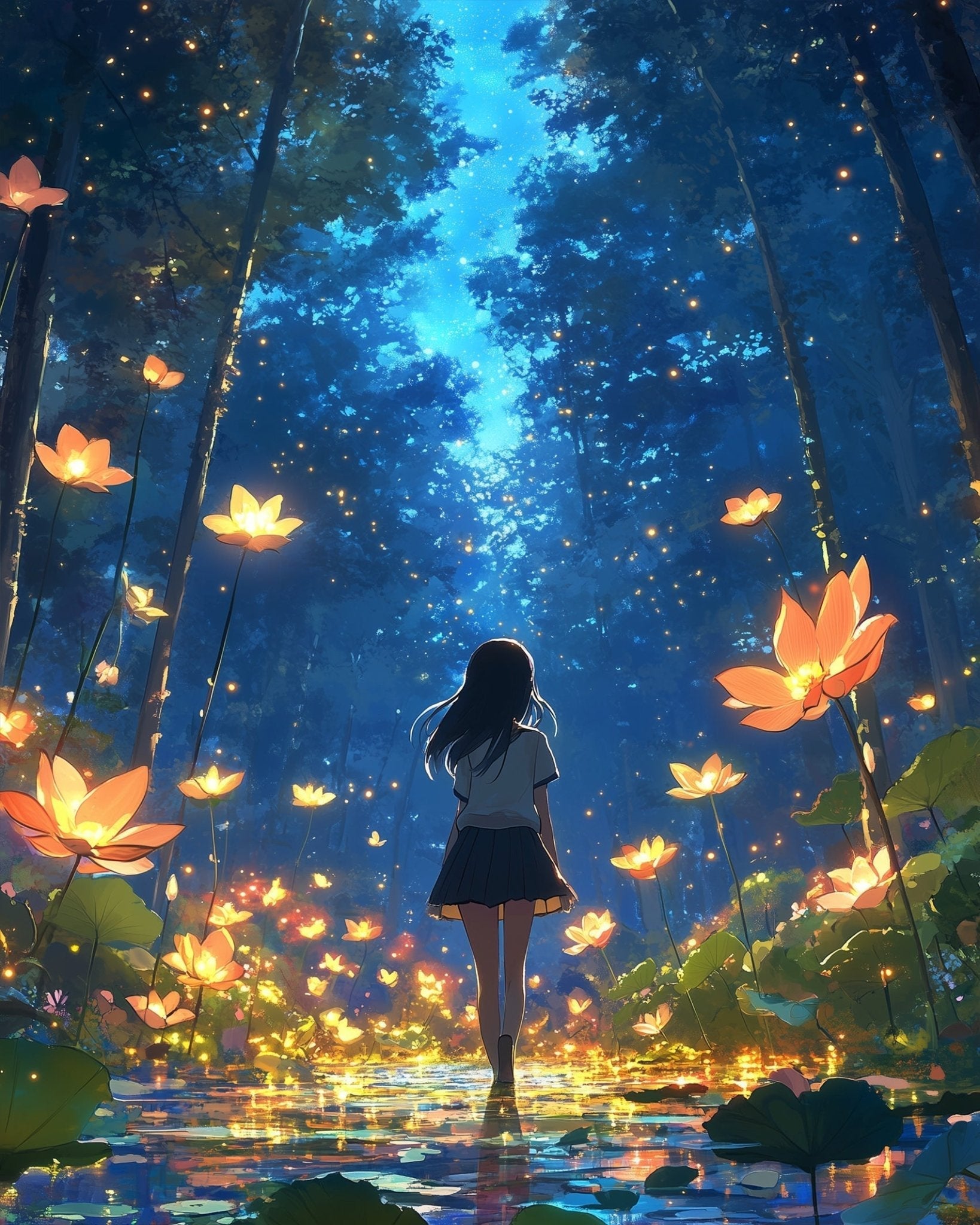 Enchanted Forest Stroll - Lo - Fi - BestPaintByNumbers - Paint by Numbers Custom Kit