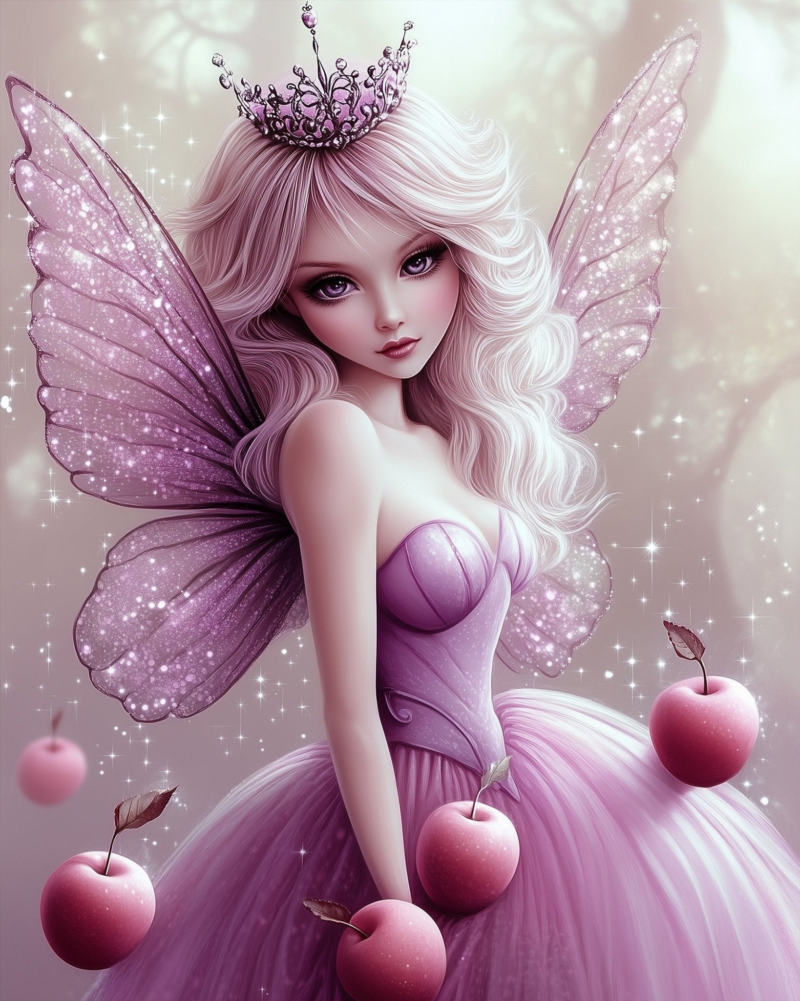 Enchanted Pink Fairy - Fairy Tail - BestPaintByNumbers - Paint by Numbers Custom Kit