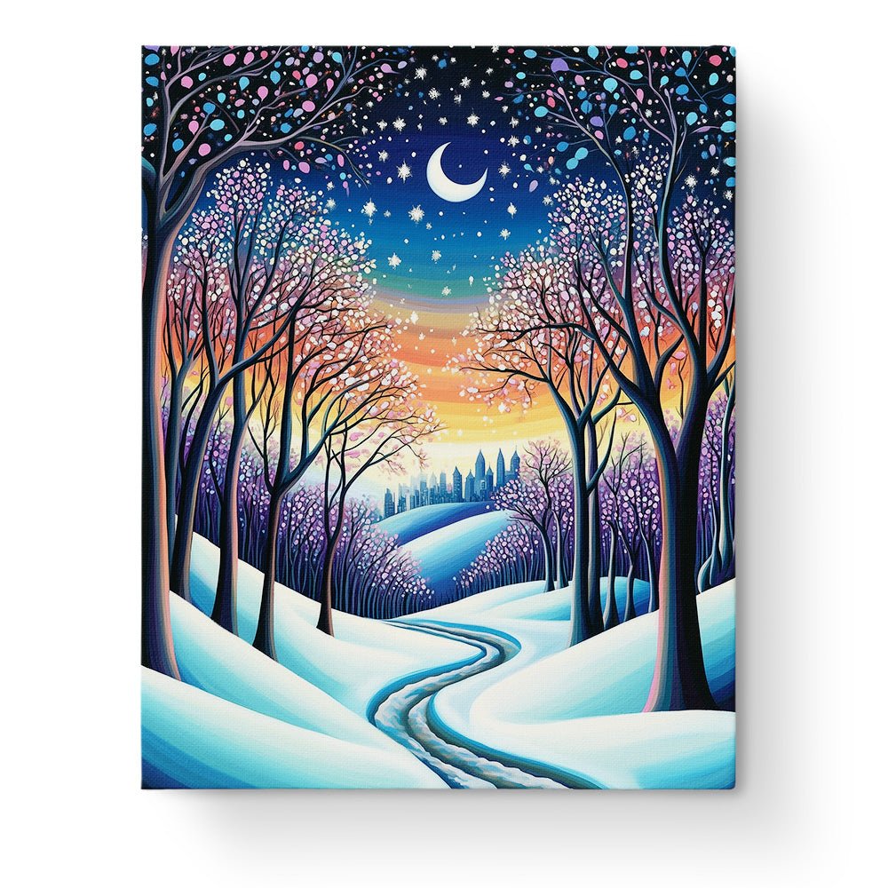 Enchanting Winter Forest - Christmas - BestPaintByNumbers - Paint by Numbers Custom Kit