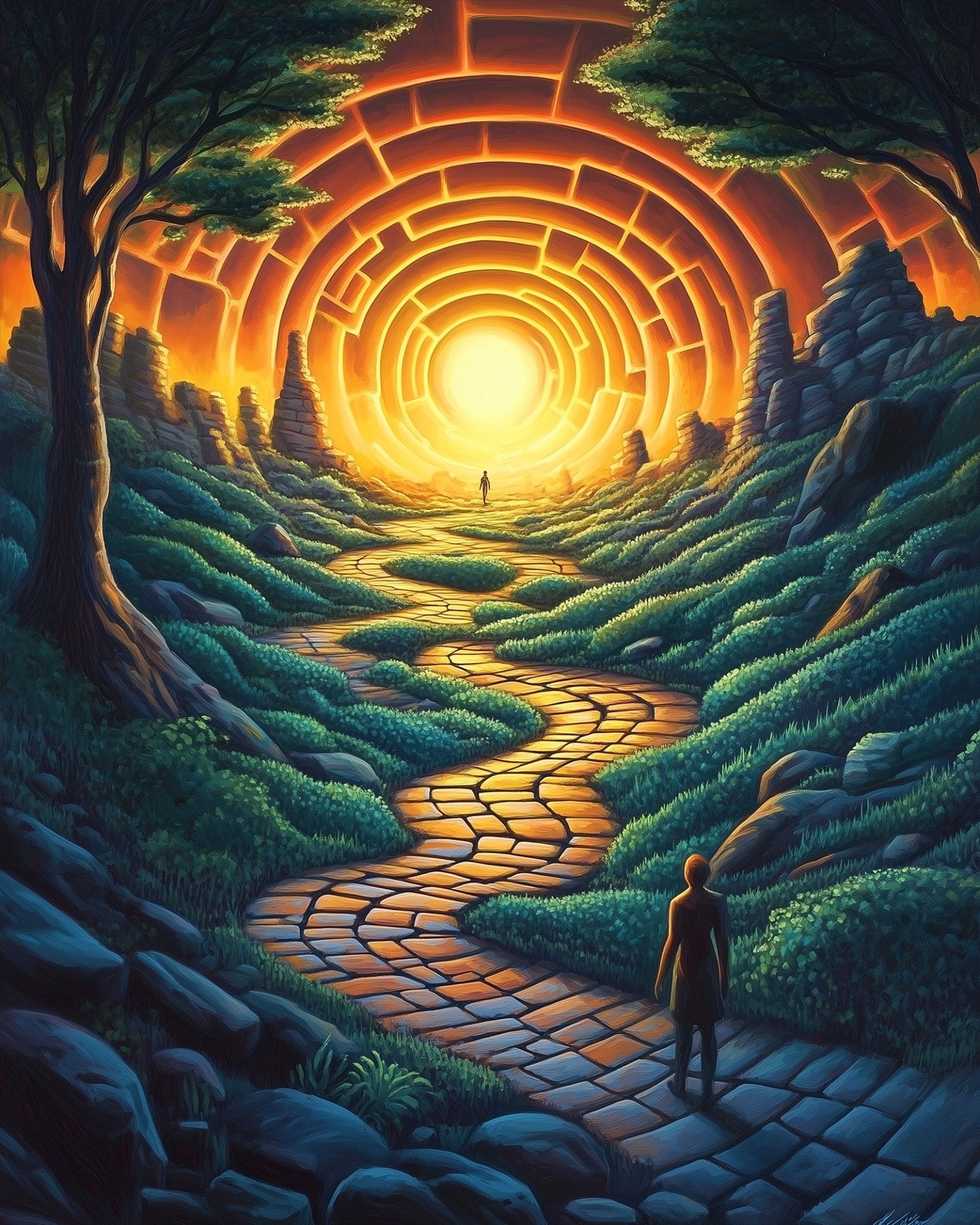 Enlightened Pathway - Meditation - BestPaintByNumbers - Paint by Numbers Custom Kit