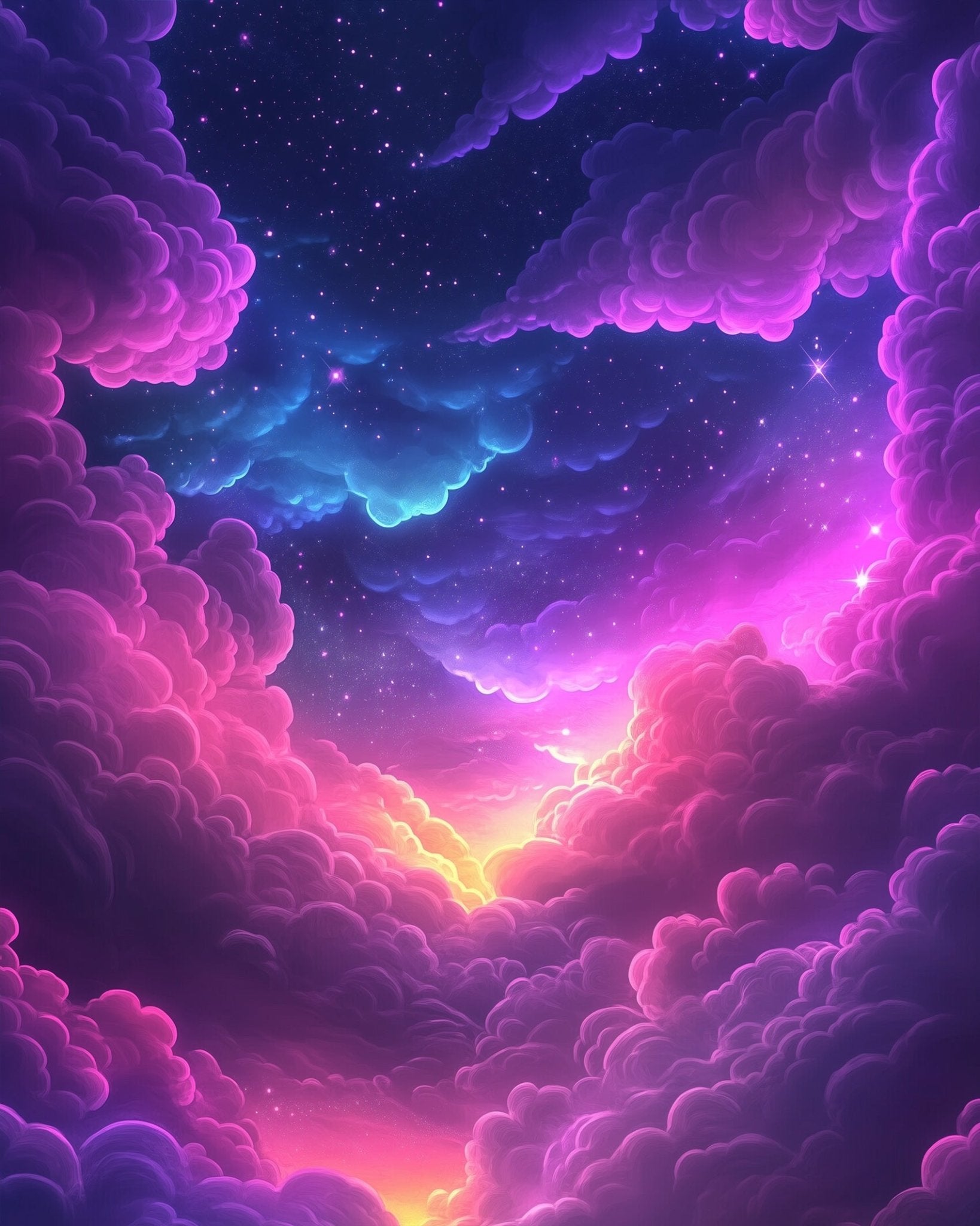 Ethereal Nebula Dream - Galaxies - BestPaintByNumbers - Paint by Numbers Custom Kit