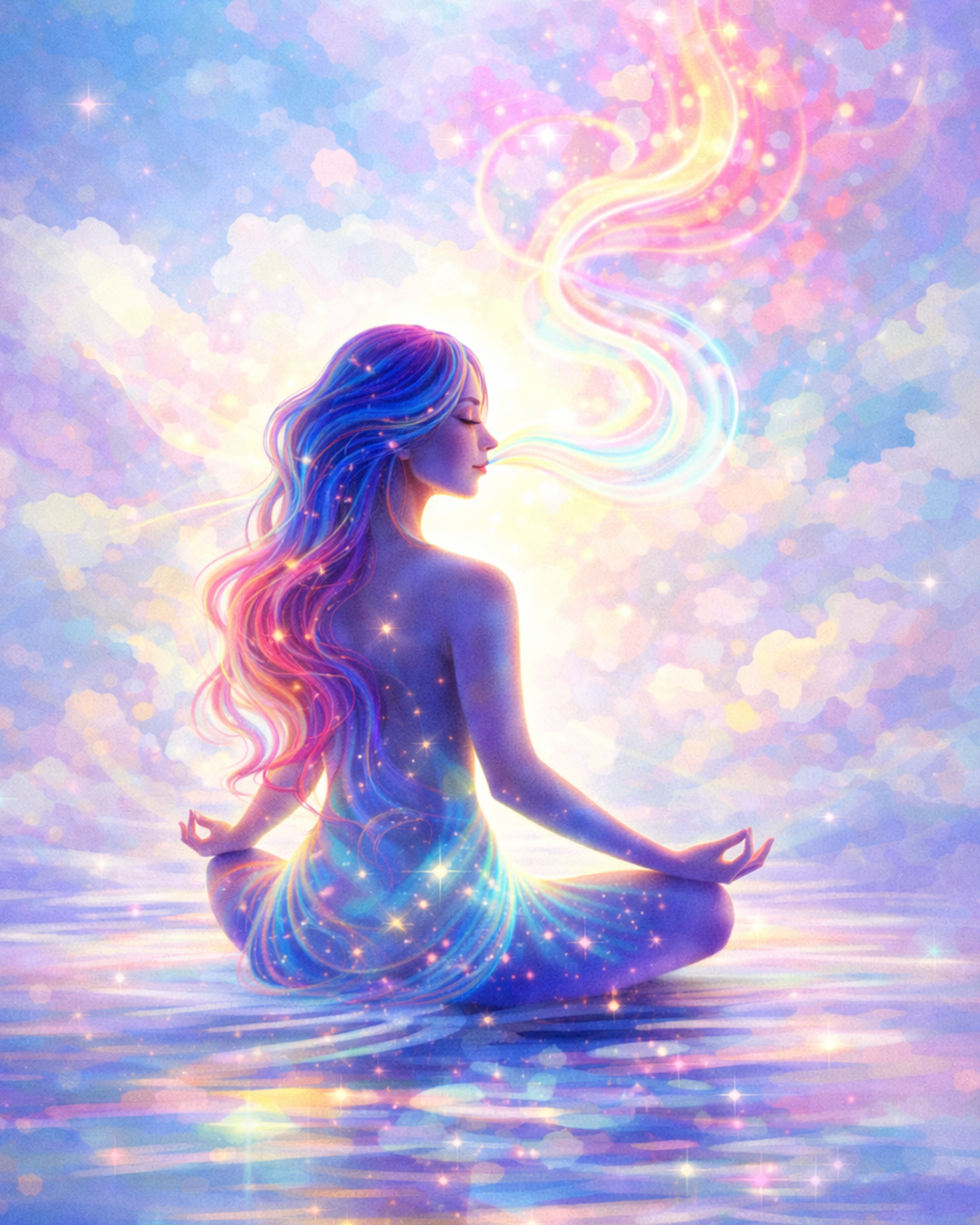 Ethereal Serenity - Meditation - BestPaintByNumbers - Paint by Numbers Custom Kit