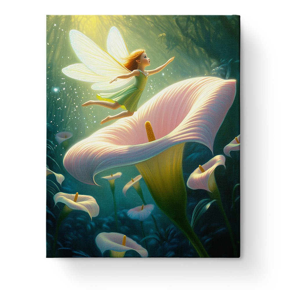 Fairy on Flower Adventure - Fairy Tail - BestPaintByNumbers - Paint by Numbers Custom Kit