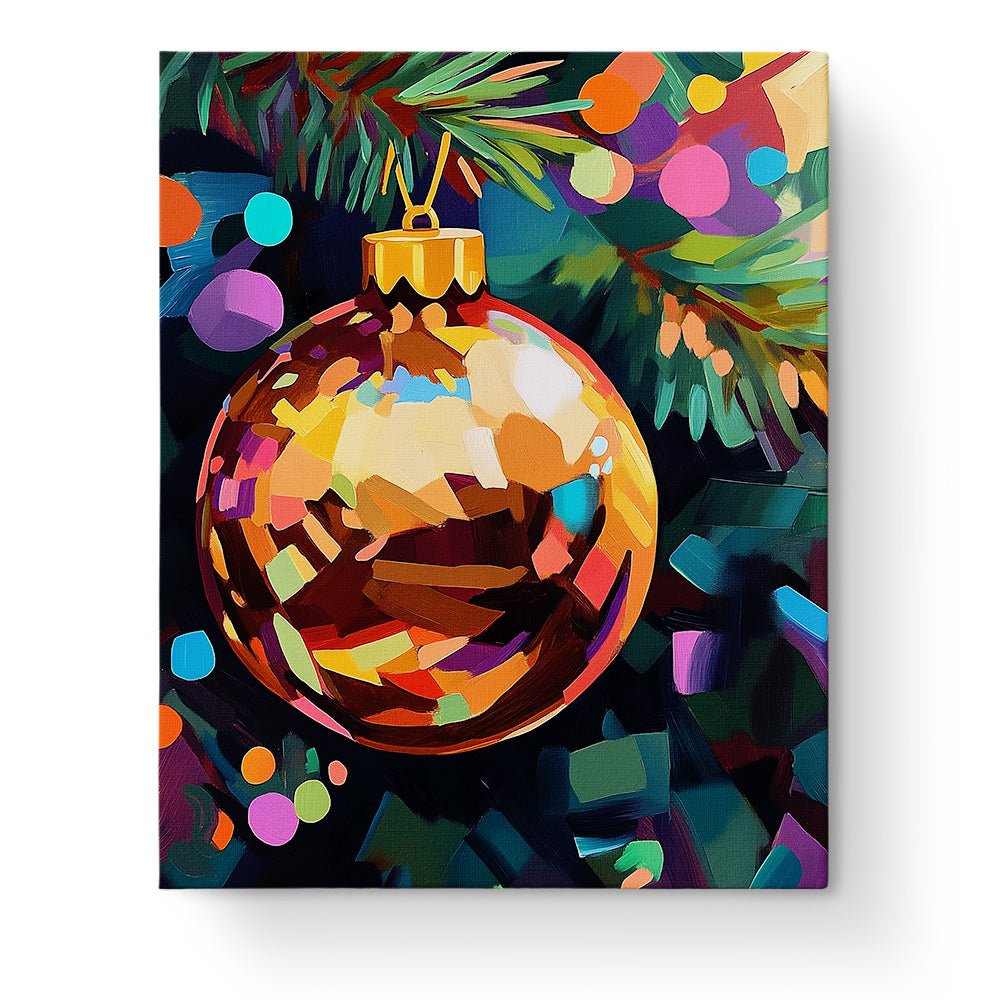 Festive Bauble Ornament - Christmas - BestPaintByNumbers - Paint by Numbers Custom Kit