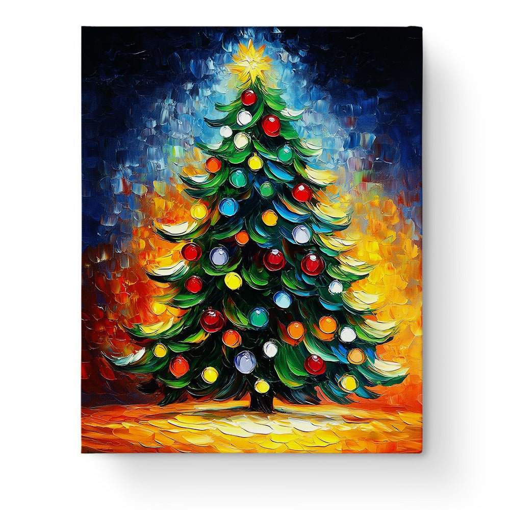 Festive Christmas Tree - Christmas - BestPaintByNumbers - Paint by Numbers Custom Kit