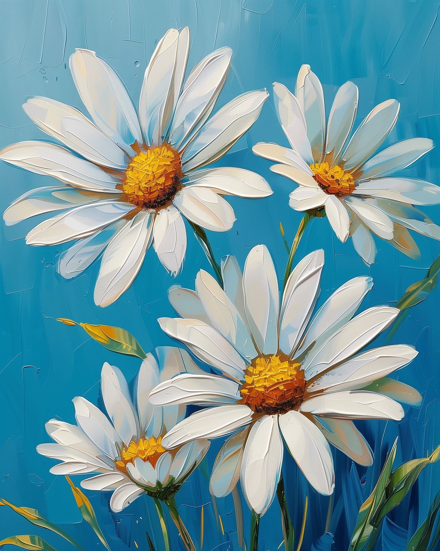 Fixed kit, 24 colors, 16x20in. Intricate daisies on a tranquil background. Perfect activity for stress relief and creativity.