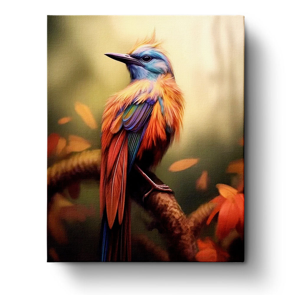 Fixed paint by numbers kit, 24 colors, 16x20in. Bold fire bird with vibrant hues. Perfect for relaxation and focus.