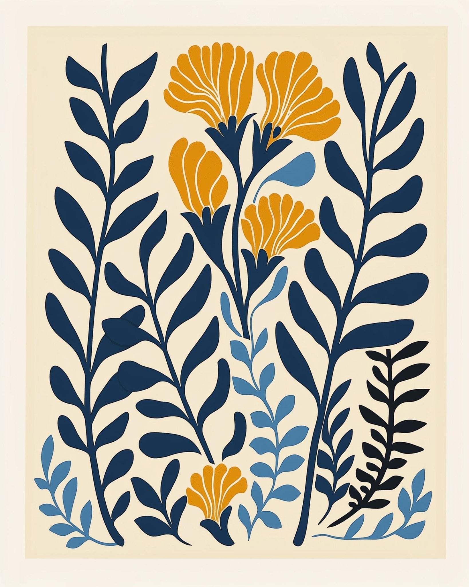 Floral Harmony - Minimalistic - BestPaintByNumbers - Paint by Numbers Custom Kit