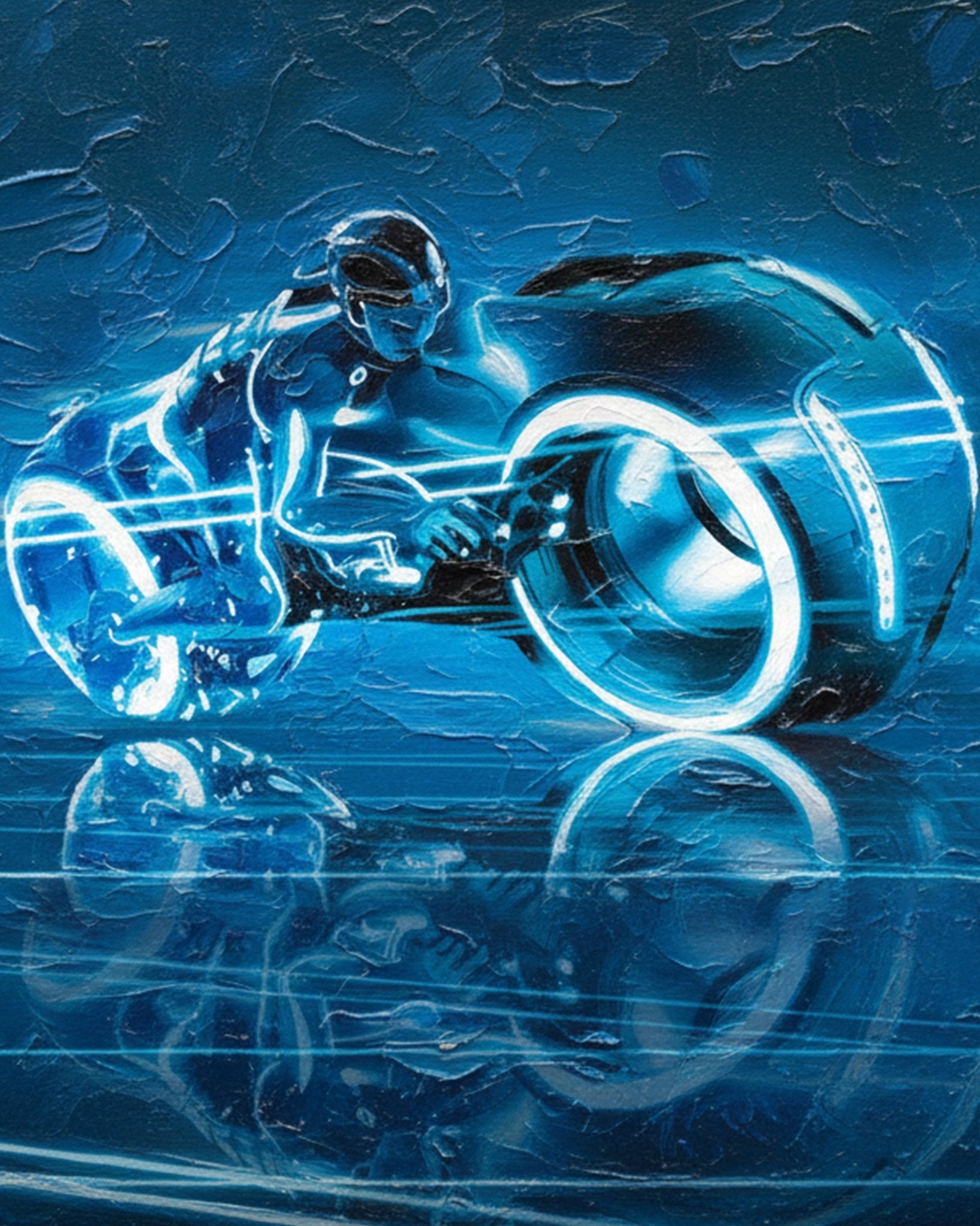 Futuristic Light Cycle Adventure - Movies - BestPaintByNumbers - Paint by Numbers Custom Kit