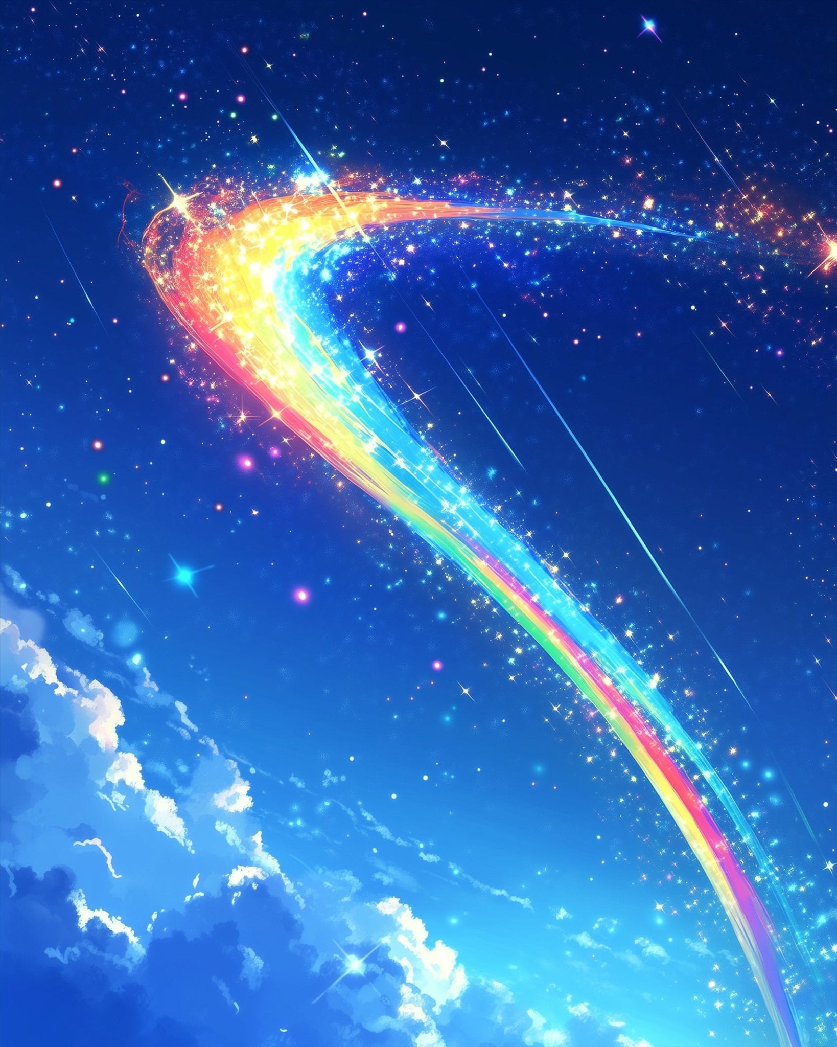 Galactic Rainbow - Meditation - BestPaintByNumbers - Paint by Numbers Custom Kit