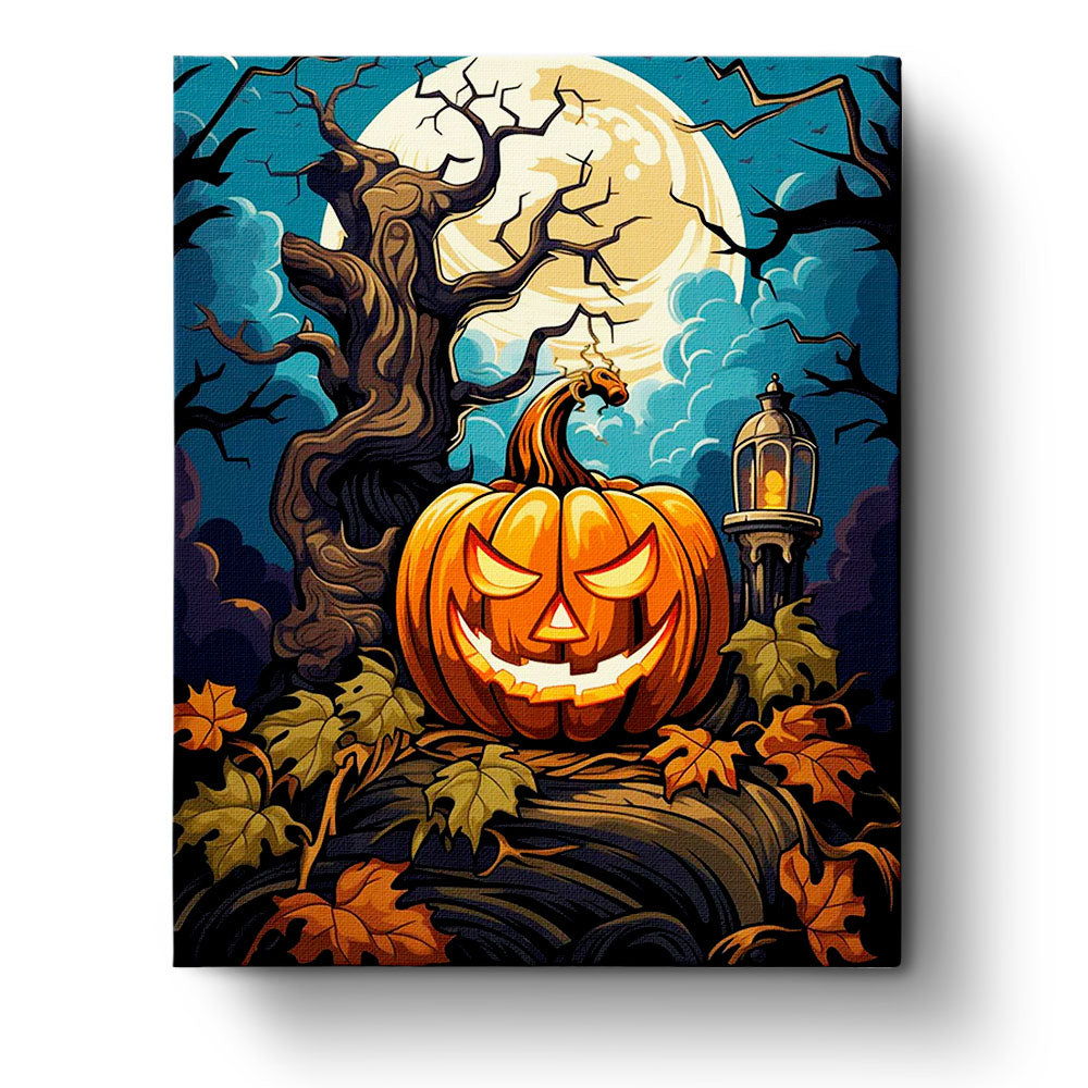 Halloween Pumpkin - Paint by Numbers - BestPaintByNumbers - Paint by Numbers Fixed Kit