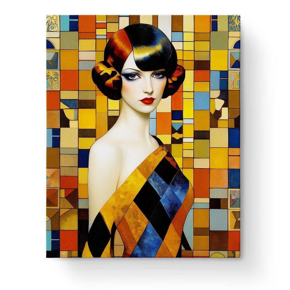 Harlequin Elegance - Art Deco - BestPaintByNumbers - Paint by Numbers Custom Kit