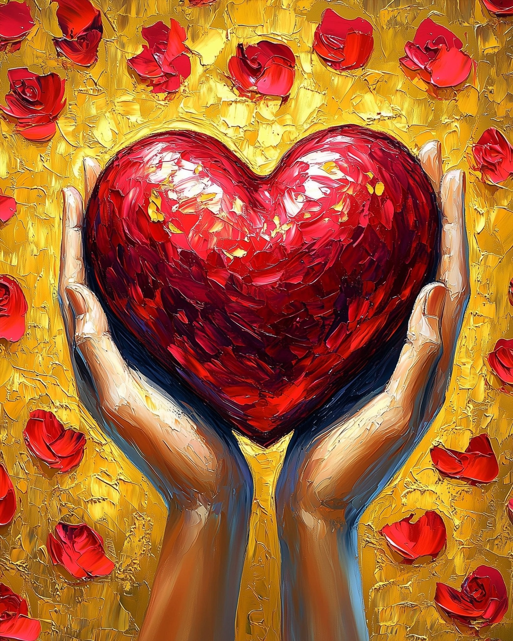 Heart of Roses - Romance - BestPaintByNumbers - Paint by Numbers Custom Kit