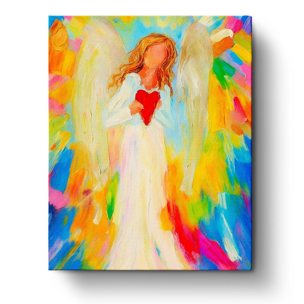 Heavenly Angel with Heart - Mexico - BestPaintByNumbers - Paint by Numbers Custom Kit