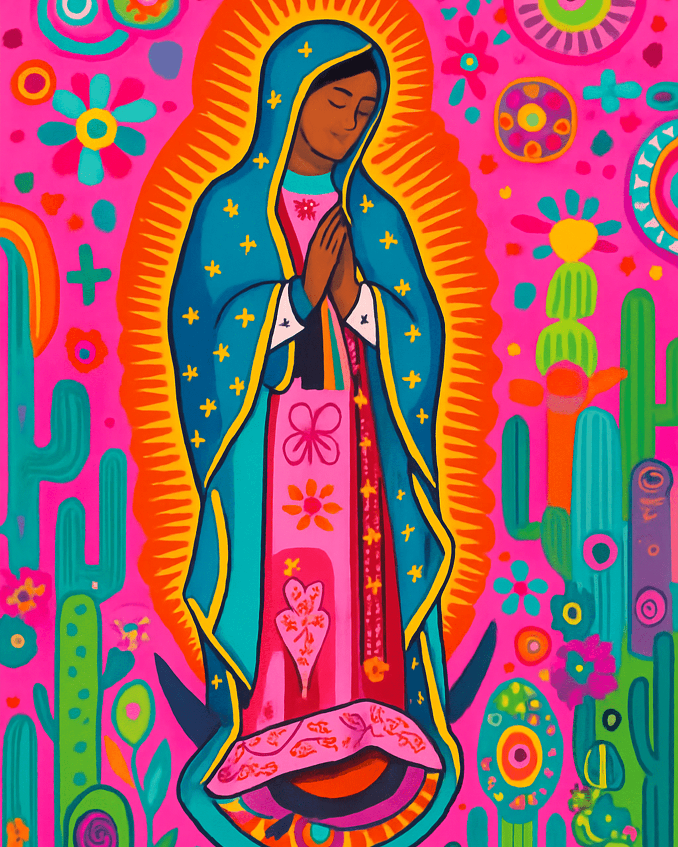 Holiday of Guadalupe - Mexico - BestPaintByNumbers - Paint by Numbers Custom Kit