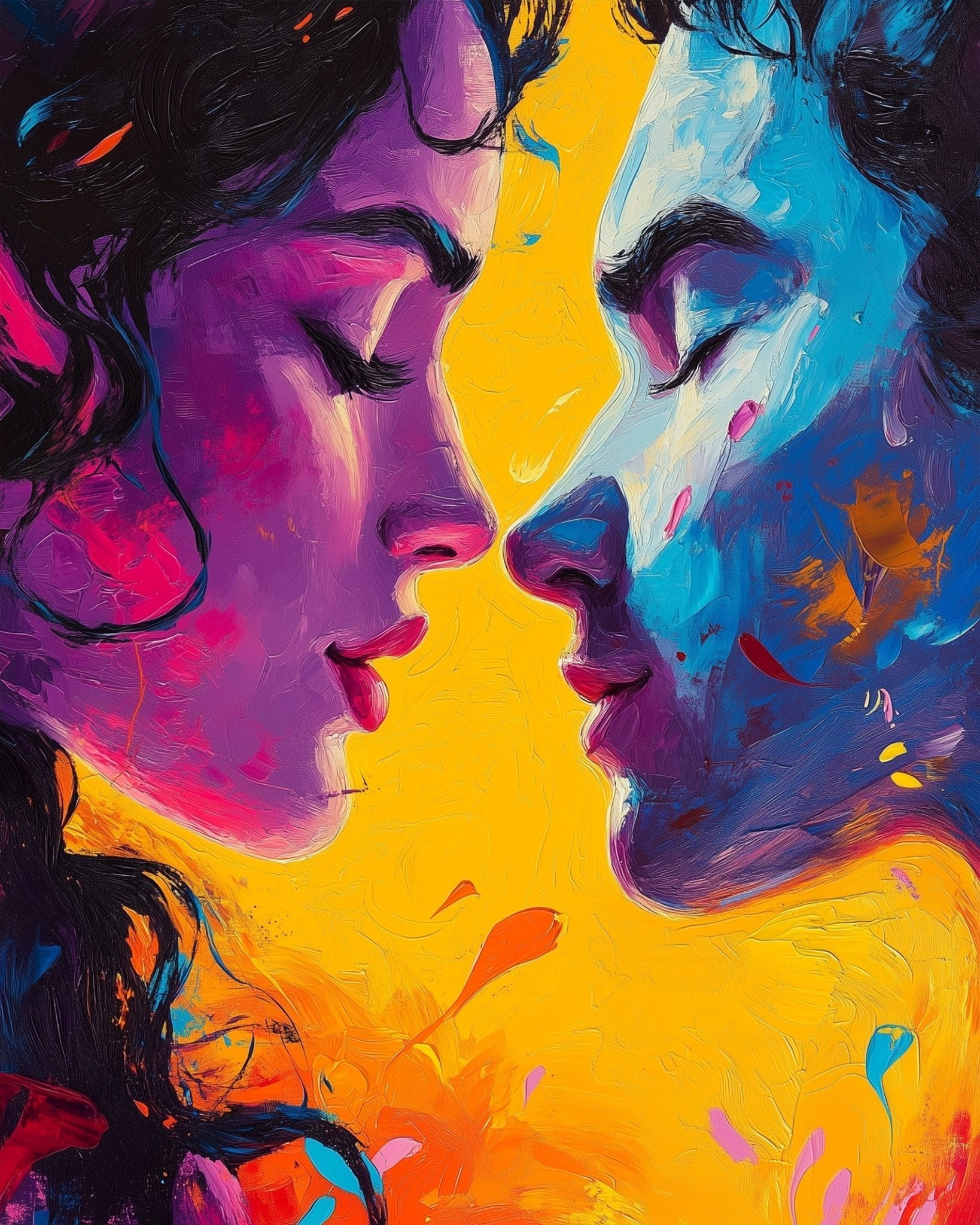 Intimate Embrace - Romance - BestPaintByNumbers - Paint by Numbers Custom Kit