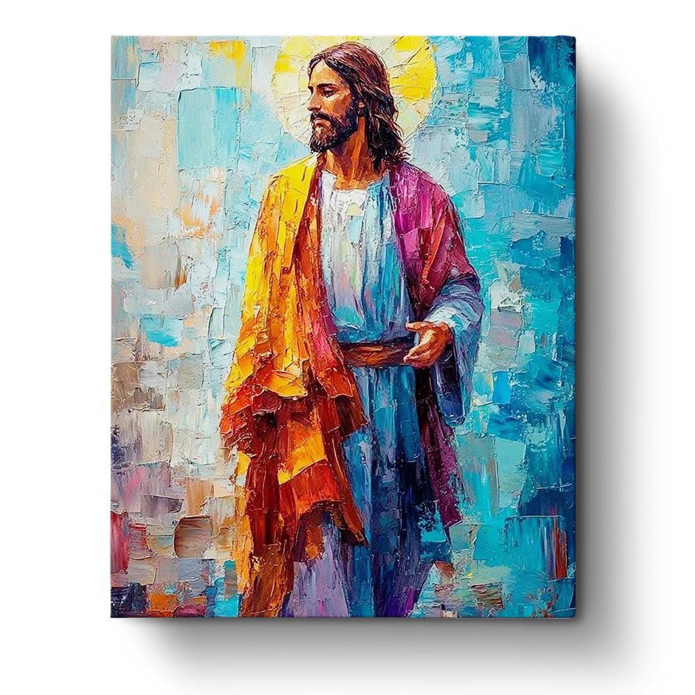 Jesus in Vibrant Colors - Religion - BestPaintByNumbers - Paint by Numbers Custom Kit