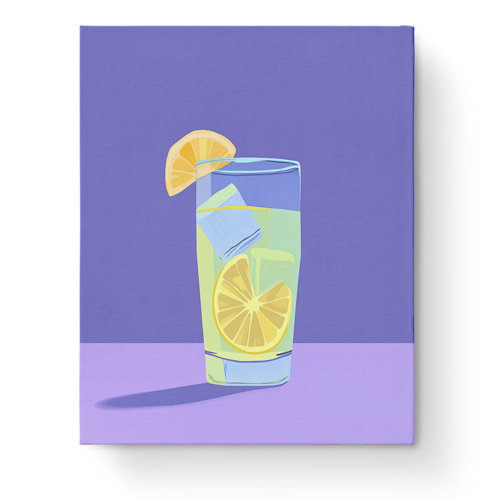 Lemon and Ice Delight - Minimalistic - BestPaintByNumbers - Paint by Numbers Custom Kit