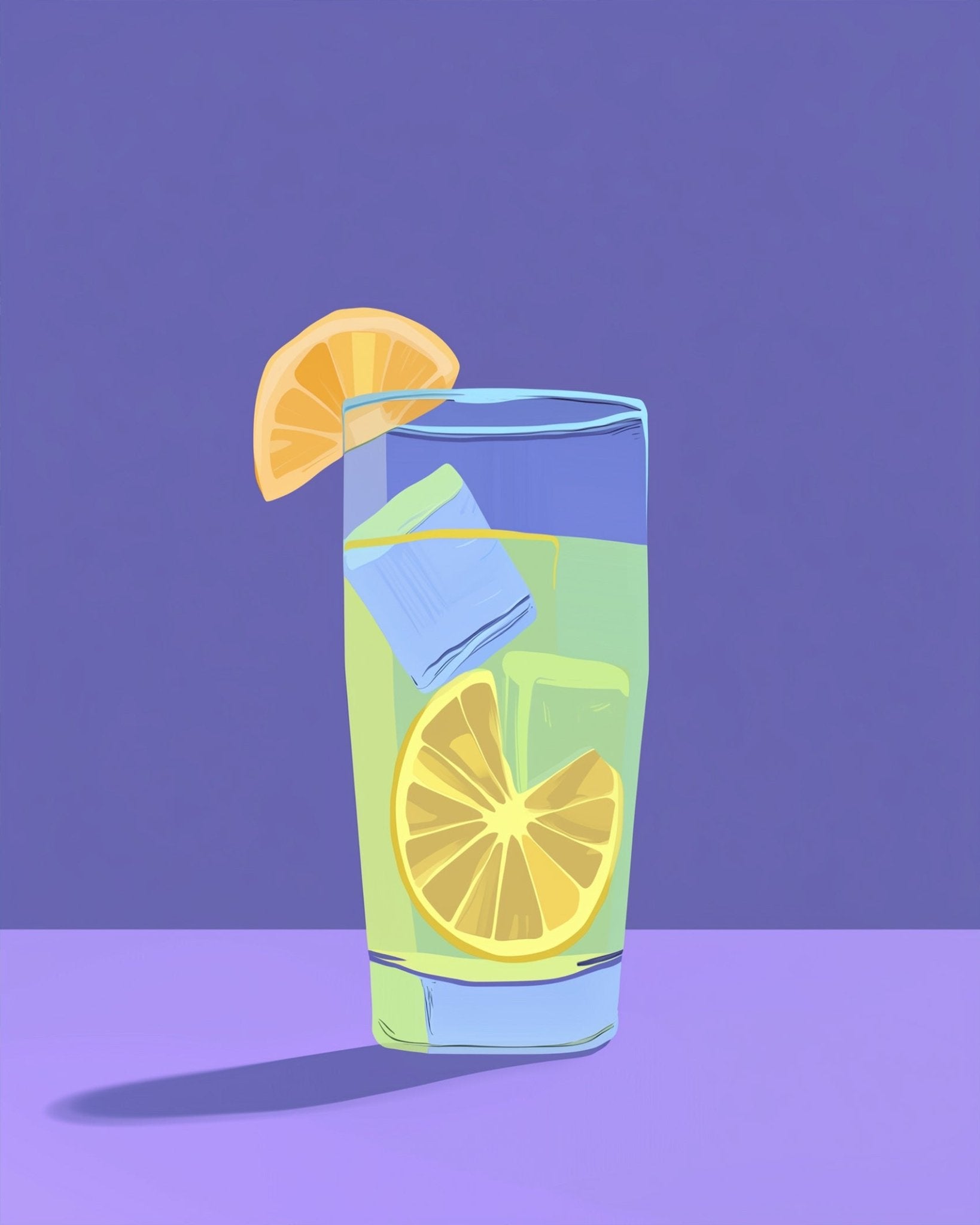 Lemon and Ice Delight - Minimalistic - BestPaintByNumbers - Paint by Numbers Custom Kit