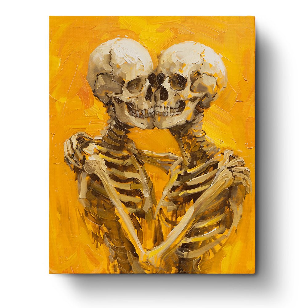 Lifelong Embrace - Skeletons - BestPaintByNumbers - Paint by Numbers Custom Kit
