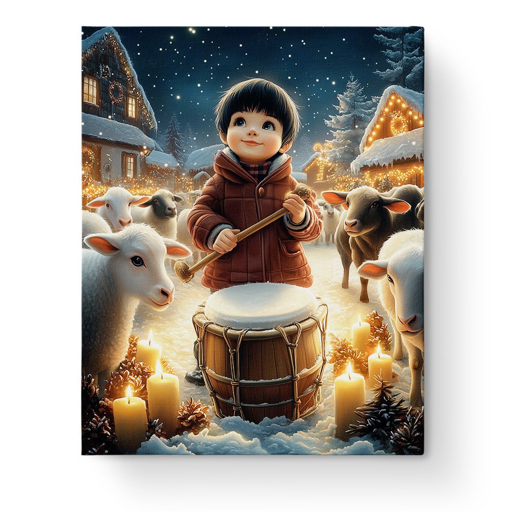 Little Drummer Boy Scene - Christmas - BestPaintByNumbers - Paint by Numbers Custom Kit
