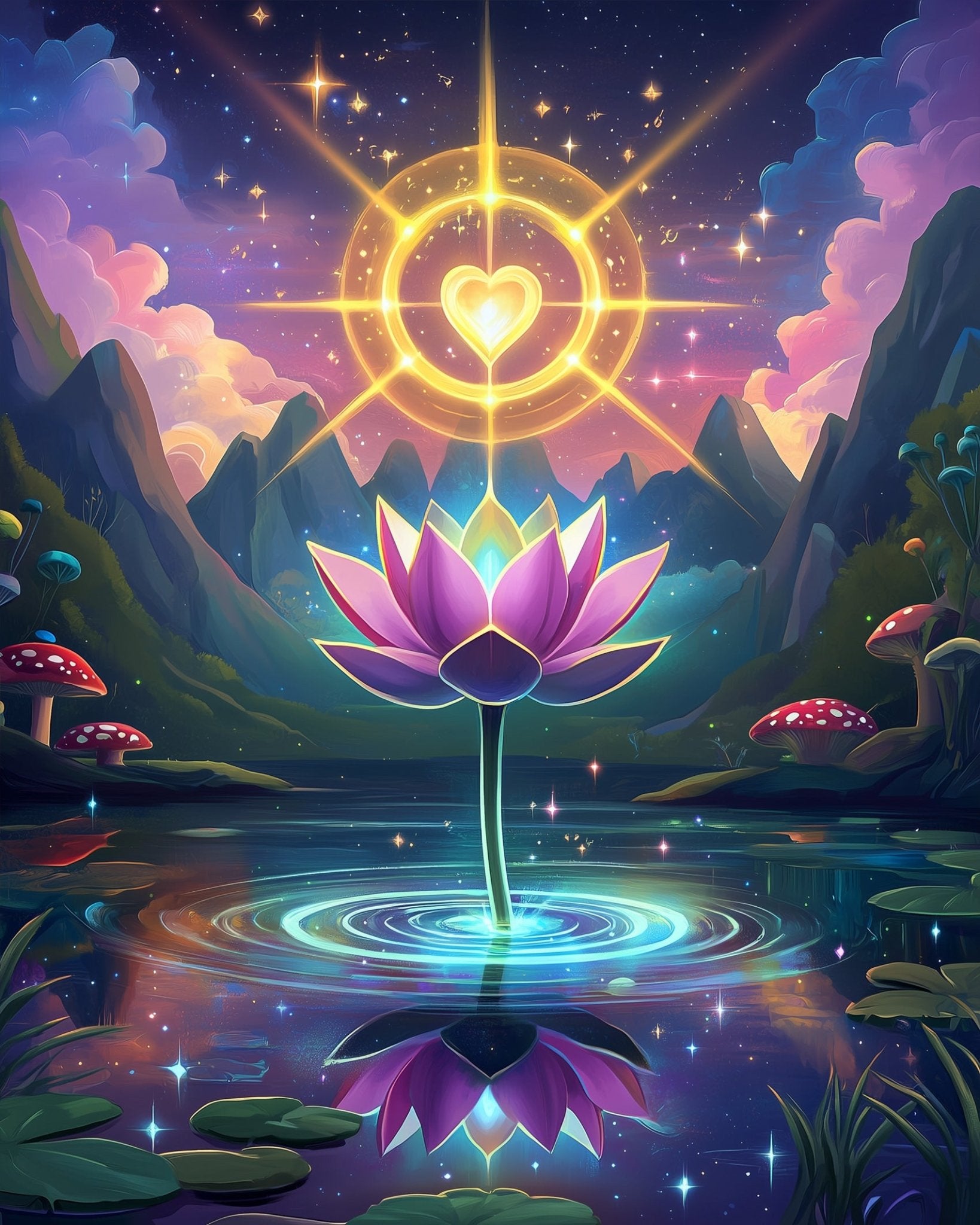 Lotus Serenity - Meditation - BestPaintByNumbers - Paint by Numbers Custom Kit